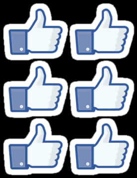 Multiple Thumbs Up Stickers PNG