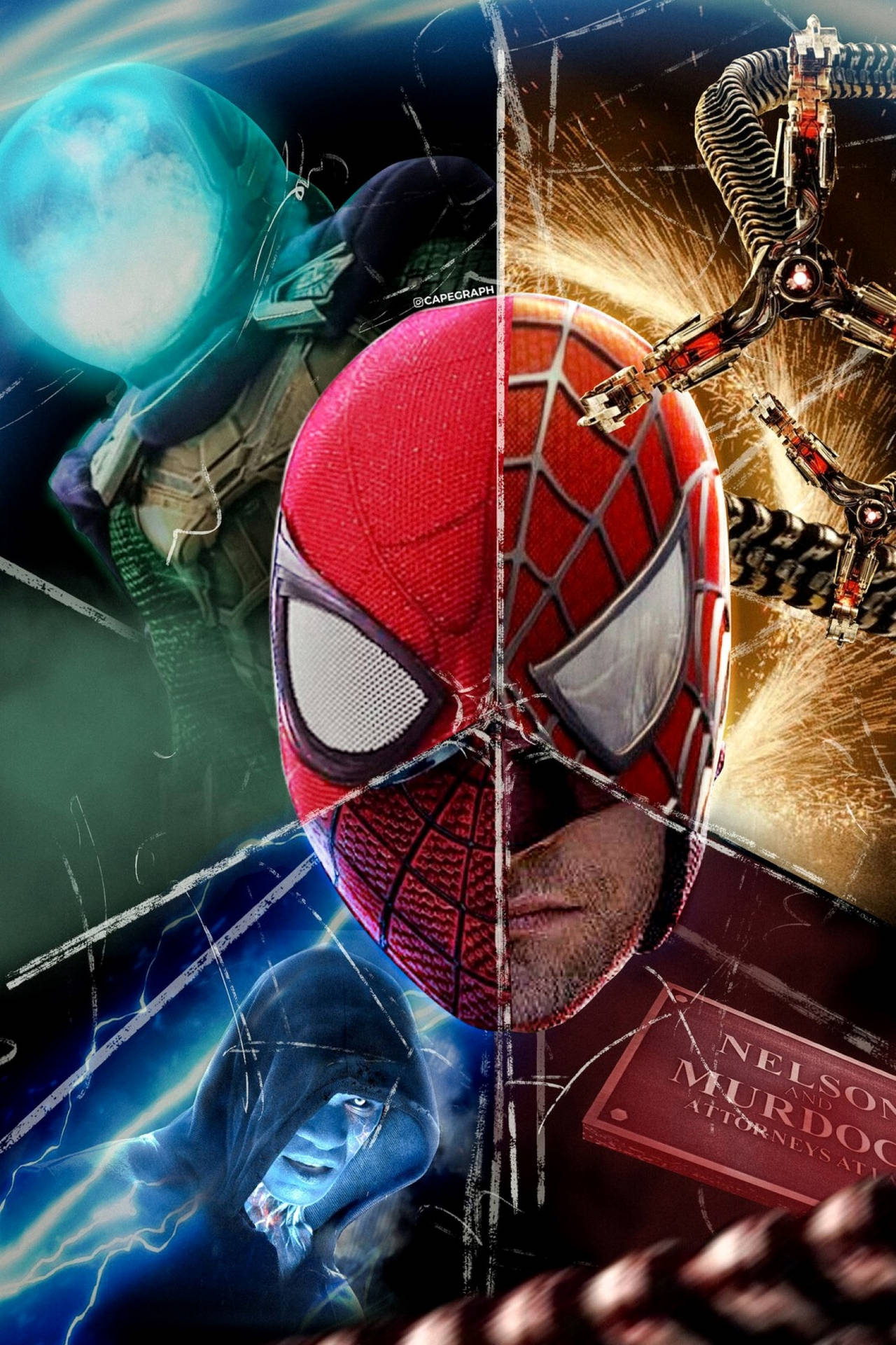 Multiverse Spider-Men Collage Wallpaper