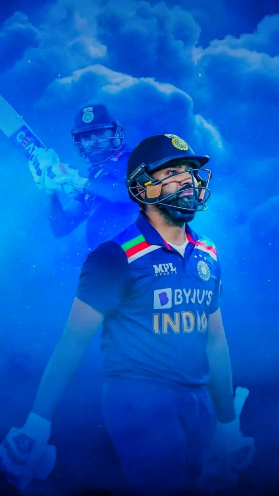 Mumbai Indianere Cricket Superstjerne Rohit Sharma Wallpaper