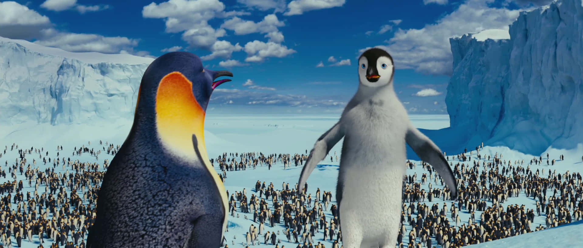 Mumble And Gloria Of Happy Feet Two Wallpaper