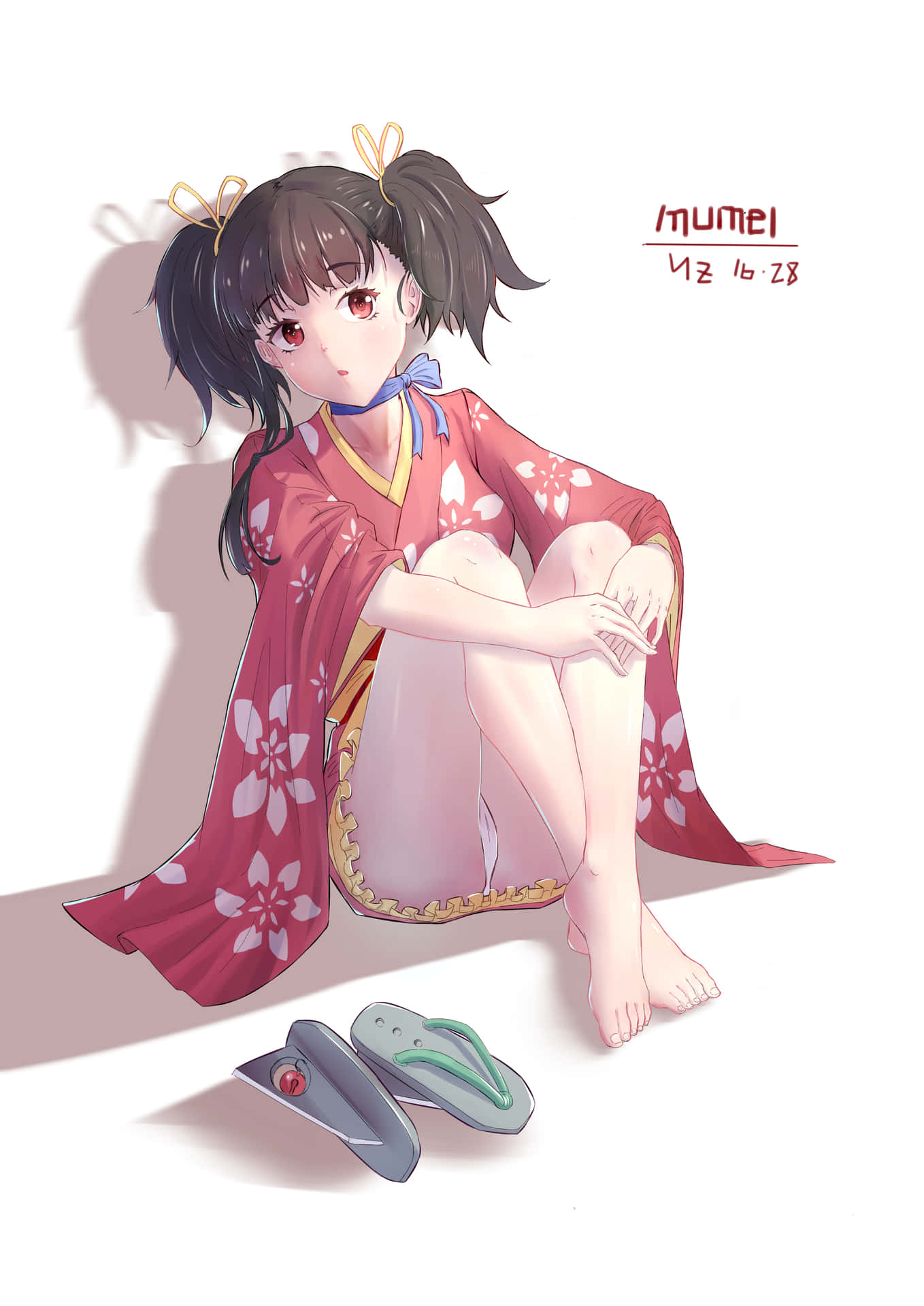 Mumei In Traditionele Kleding Kabaneri Achtergrond