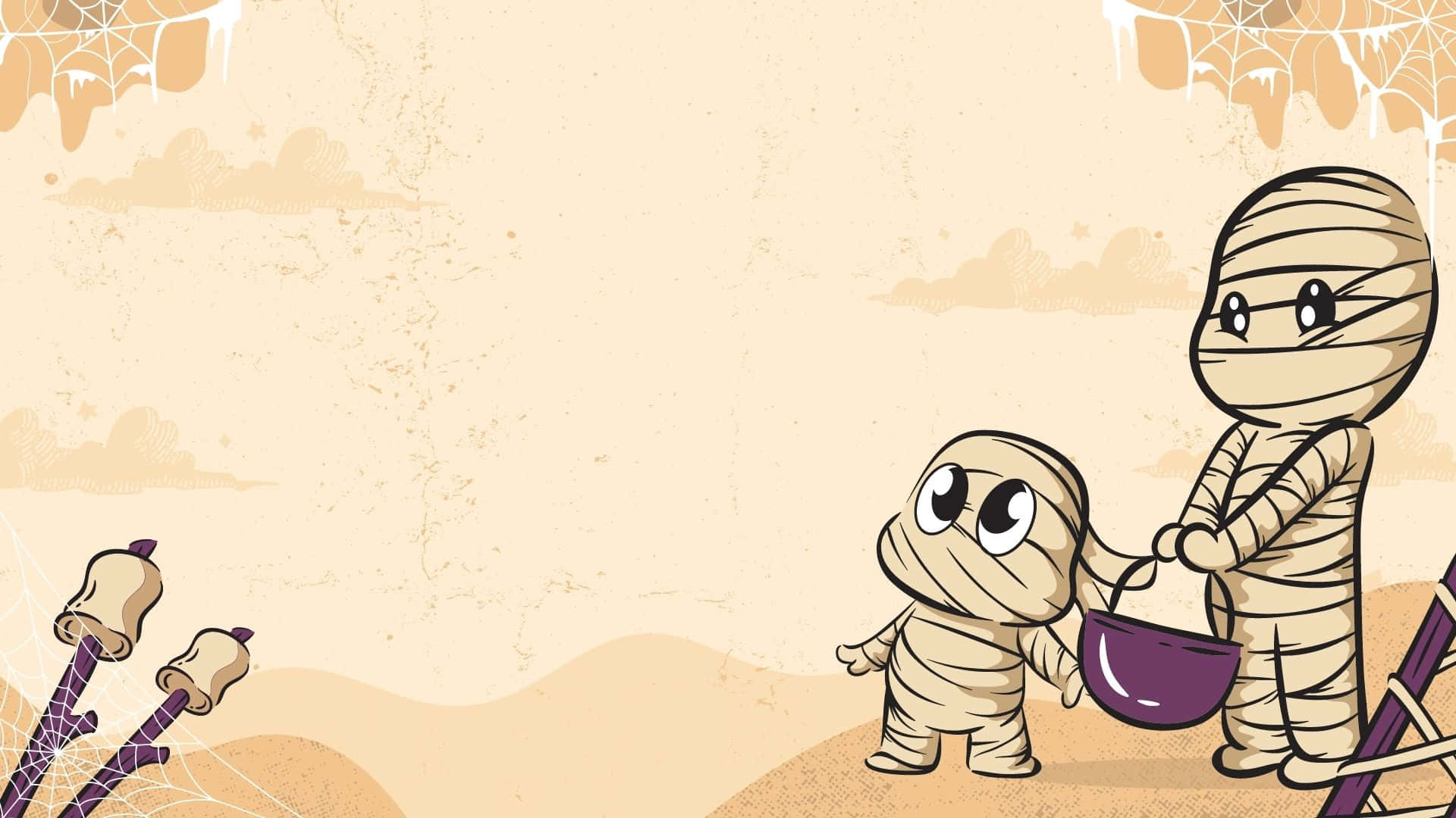 Get ready for the party with the perfect Mummy Costume Wallpaper