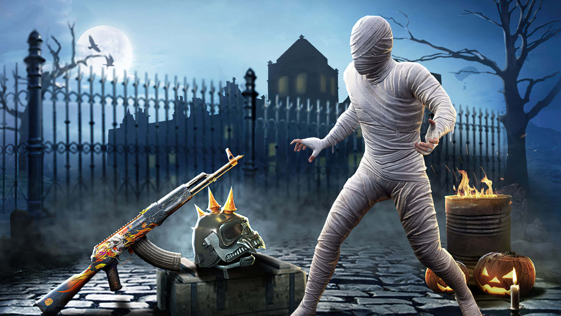 Ready for Halloween? Get in the spooky spirit with this Mummy Costume! Wallpaper