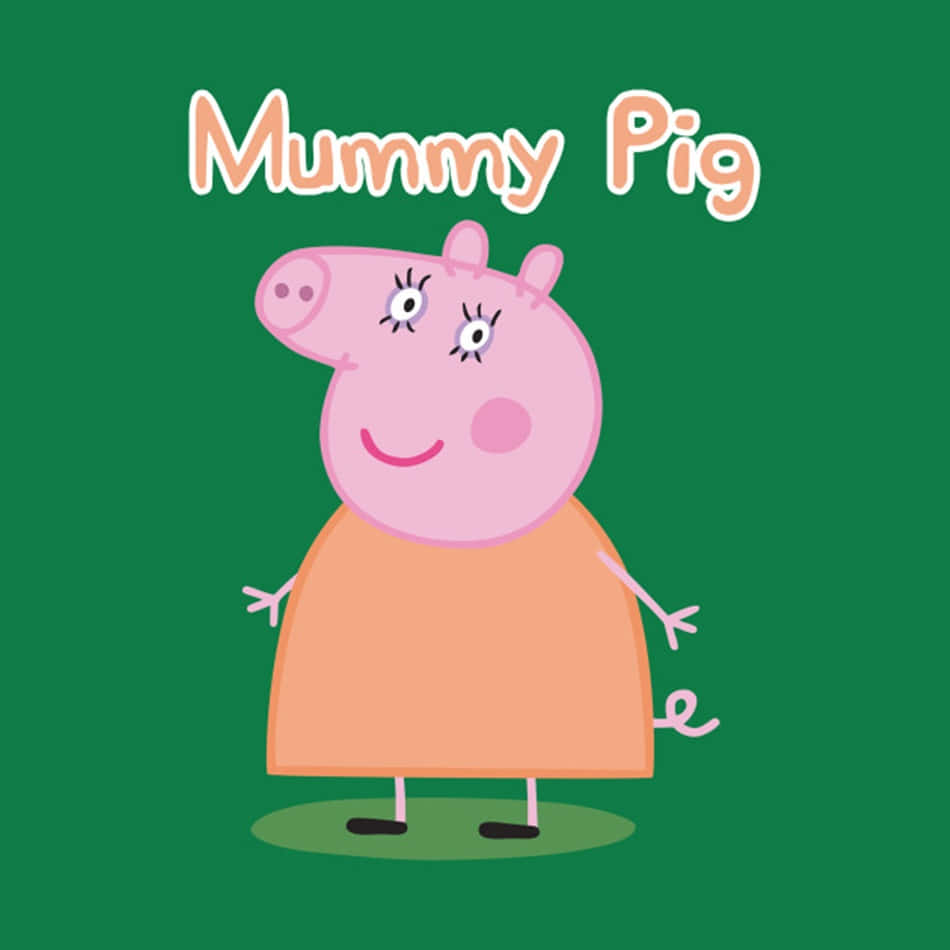 Mummy Pig enjoying a relaxing day with her family Wallpaper