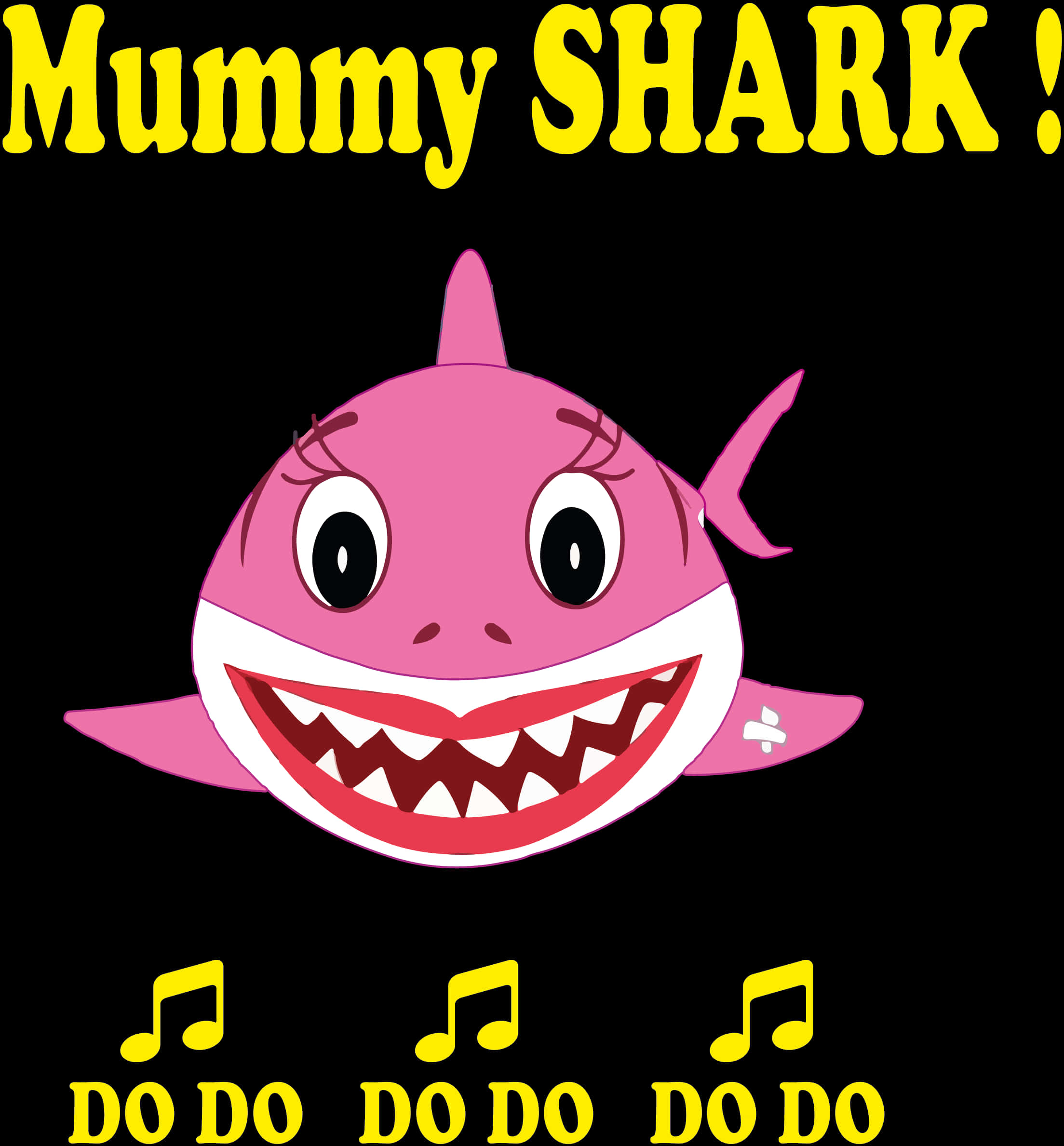 Mummy Shark Cartoon Illustration SVG