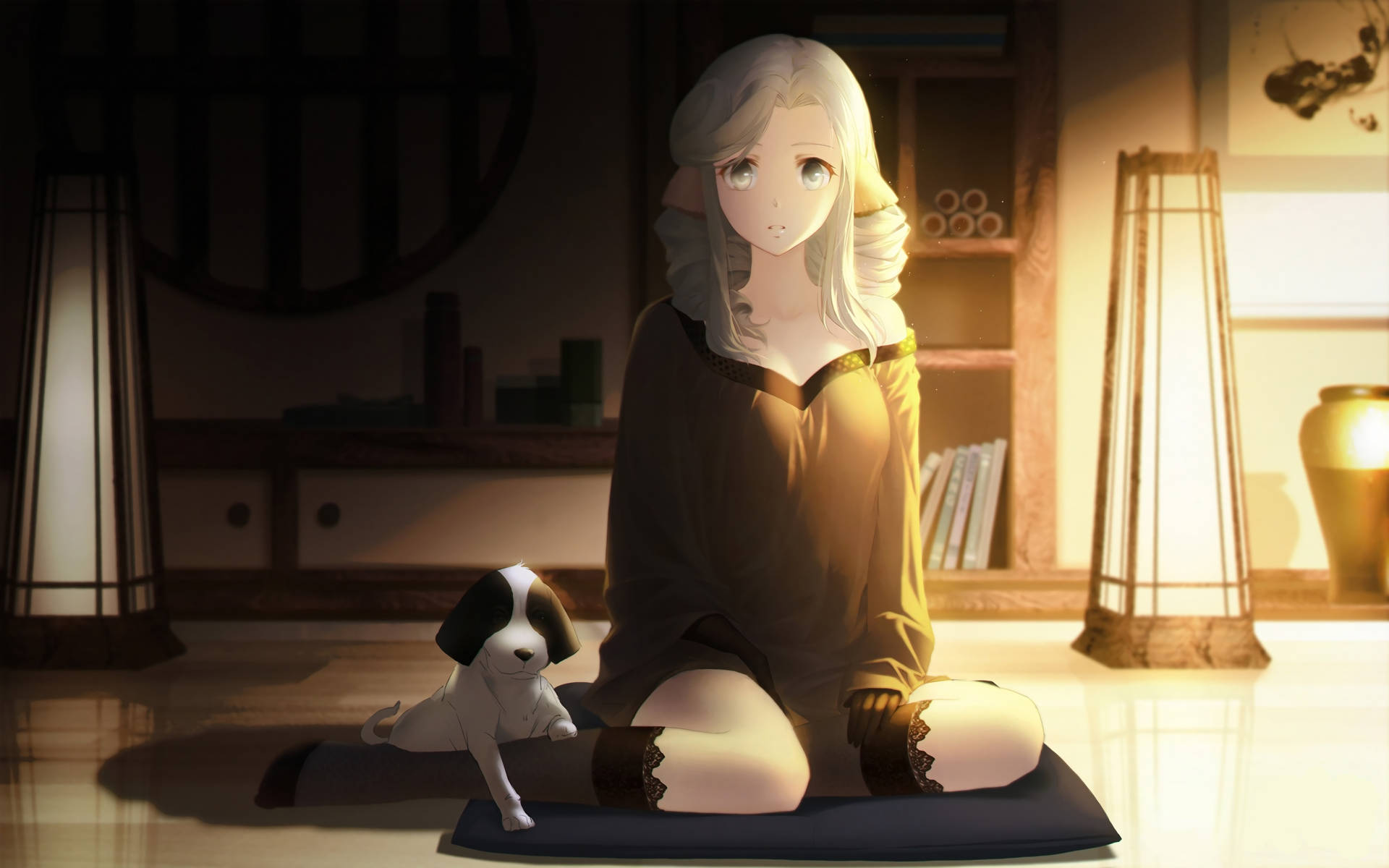 Munechika Utawarerumono Anime Dog Background