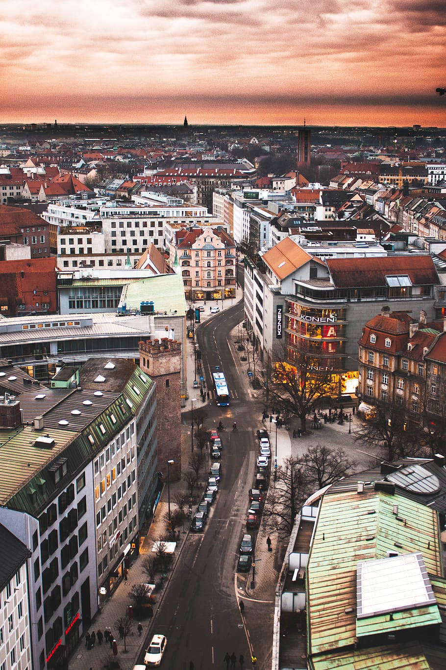 Munich Street Aerial View Picture