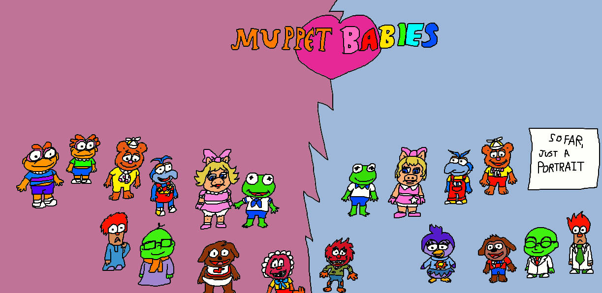 Muppet Babies Family Drawing Background