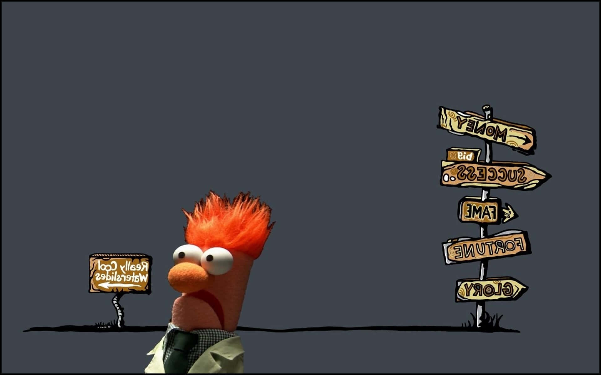 Muppet Character Lostat Crossroads Wallpaper