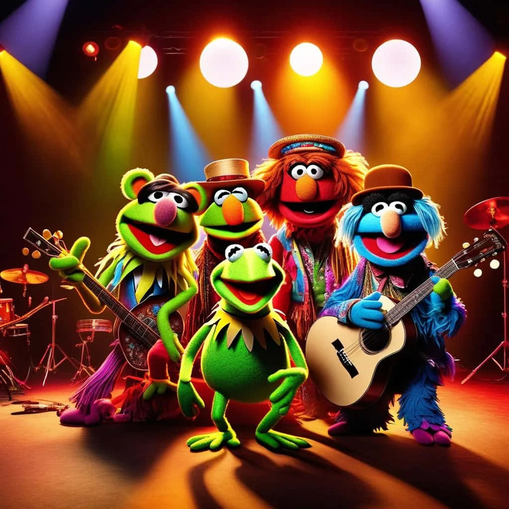 Muppets Band Performance Stage Lights Wallpaper