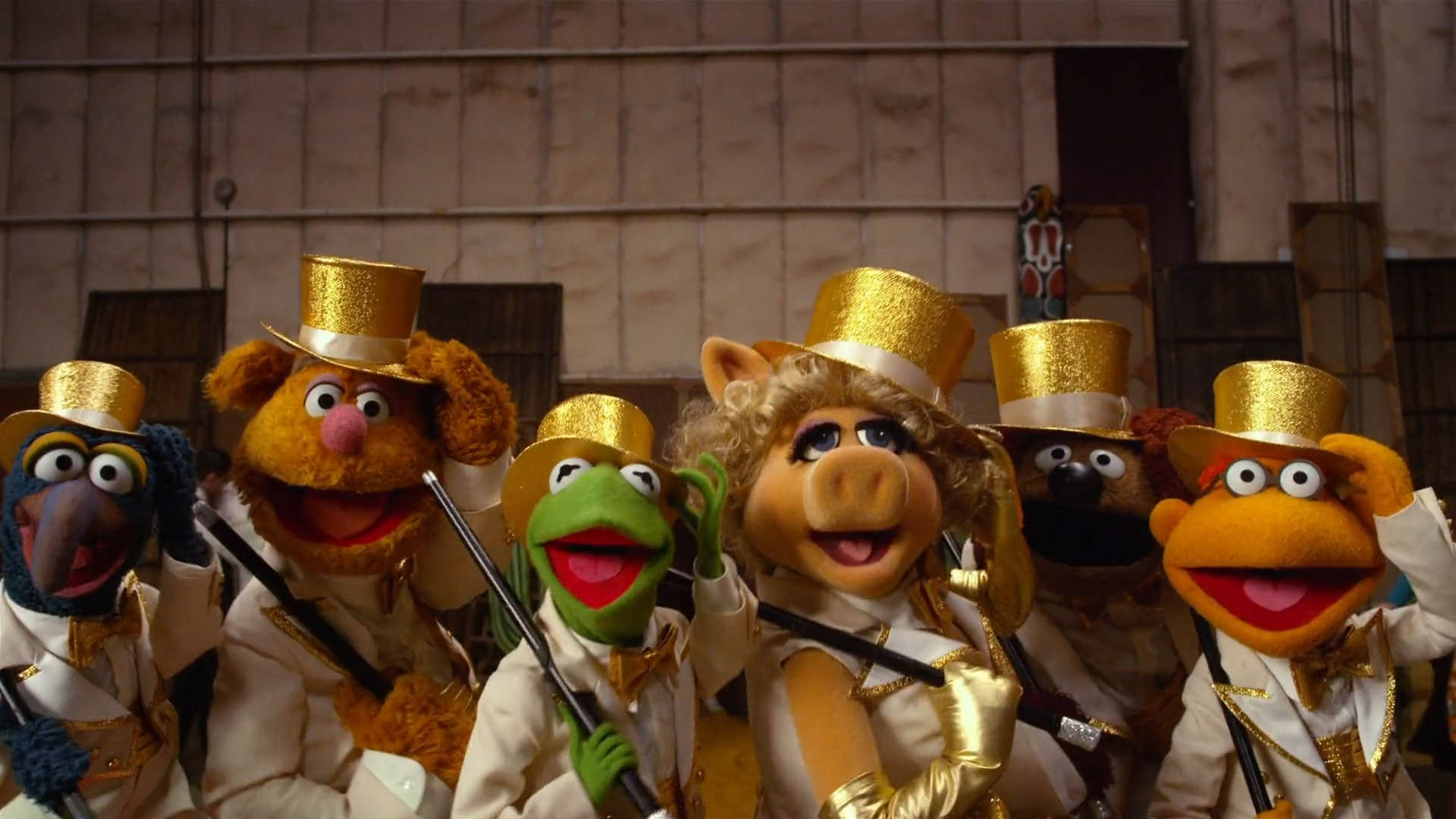 Muppets Most Wanted Gold Top Hats