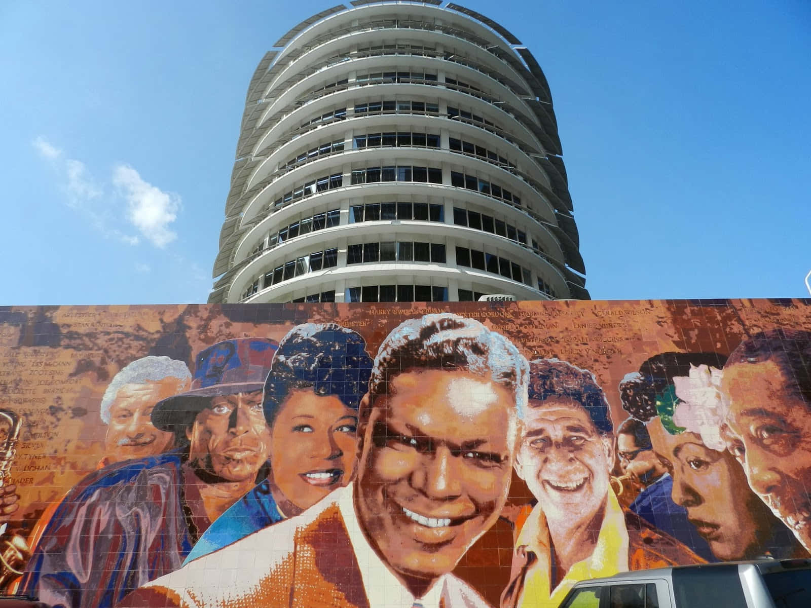 Mural Painting At Capitol Records Building Wallpaper