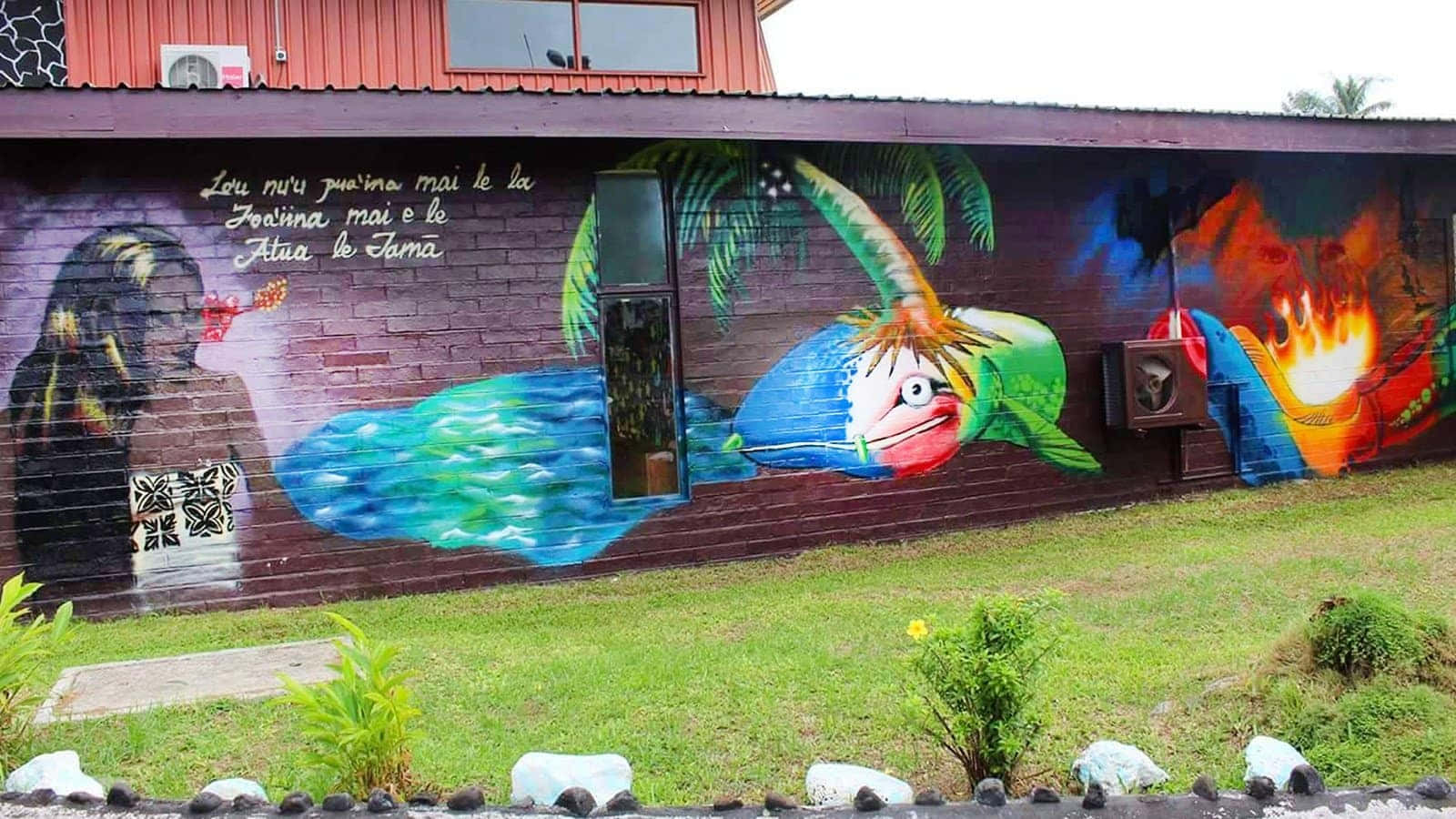 Mural Paintings On Apia Buildings Wallpaper