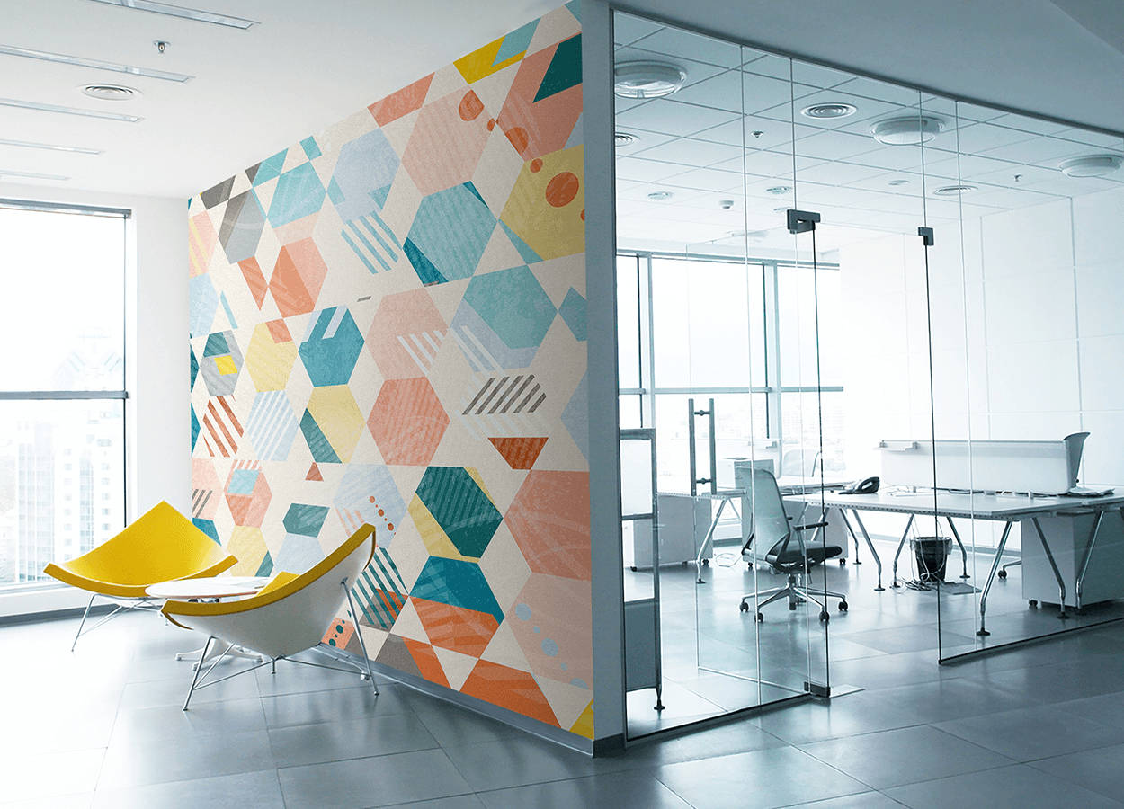 Mural Wall Modern Office Interior Design Picture