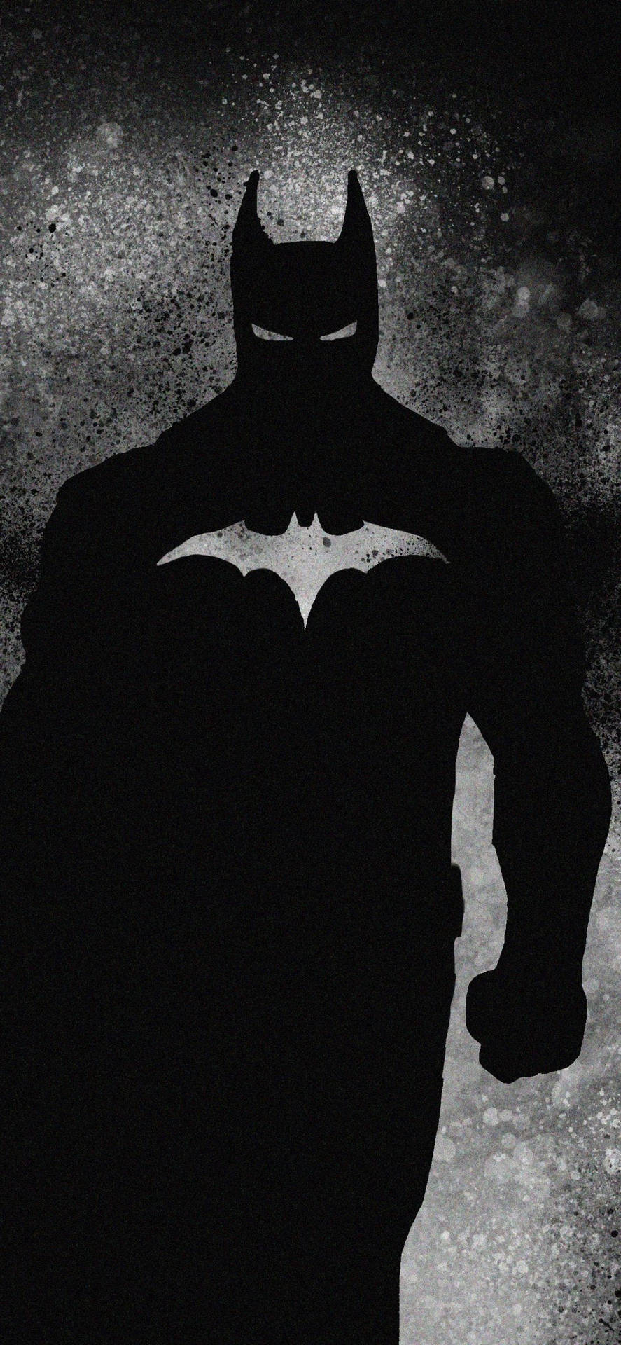 Mørk grå baggrund af Batman mørke iPhone tapet. Wallpaper
