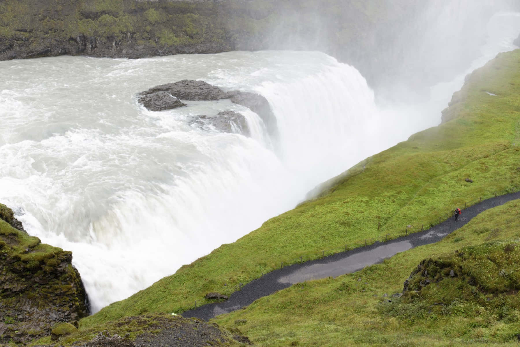Cachoeiraturva Gullfoss No Sudoeste Da Islândia. Papel de Parede