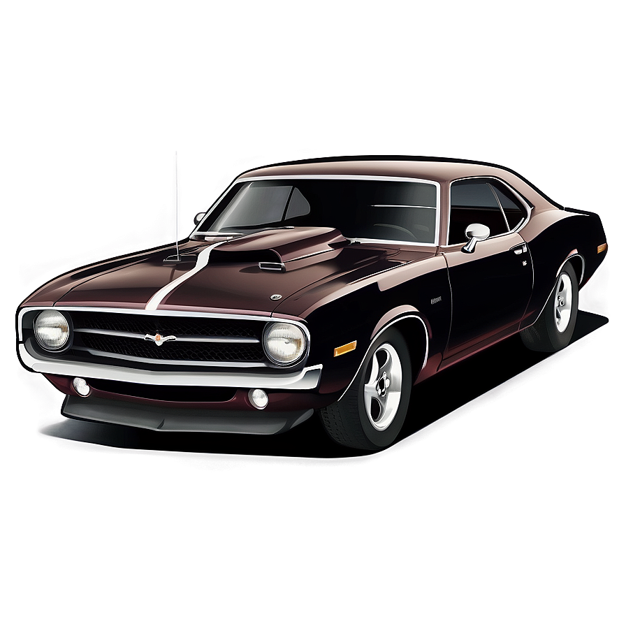 Muscle Car Vector Print Png 06202024 PNG