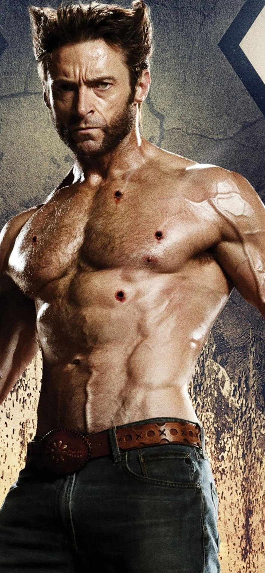 Muscle Man Hugh Jackman Wallpaper