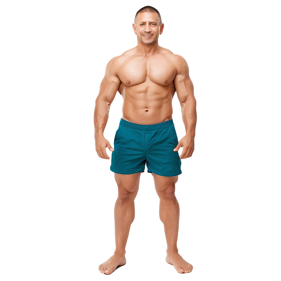 Muscle Man In Shorts Png 3 PNG