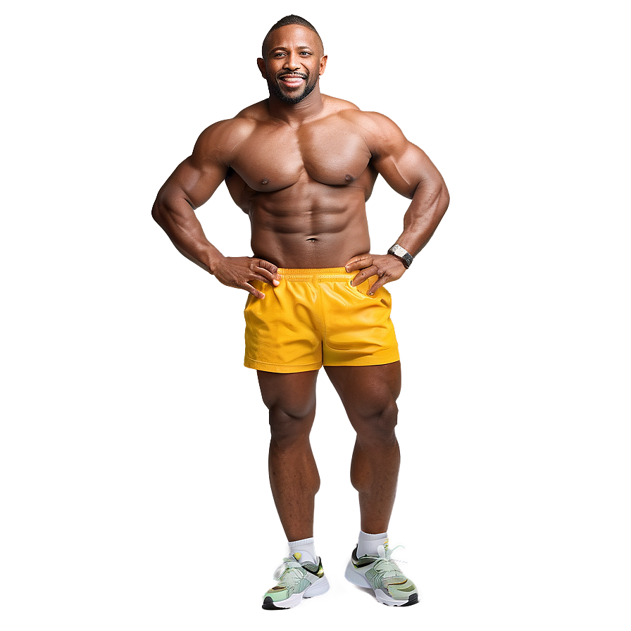 Muscle Man In Shorts Png Tvg55 PNG