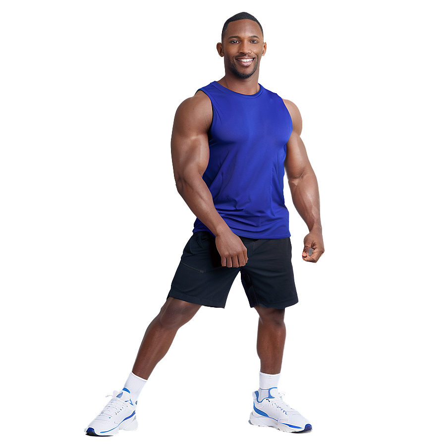 Muscle Man In Sports Gear Png Pre95 PNG