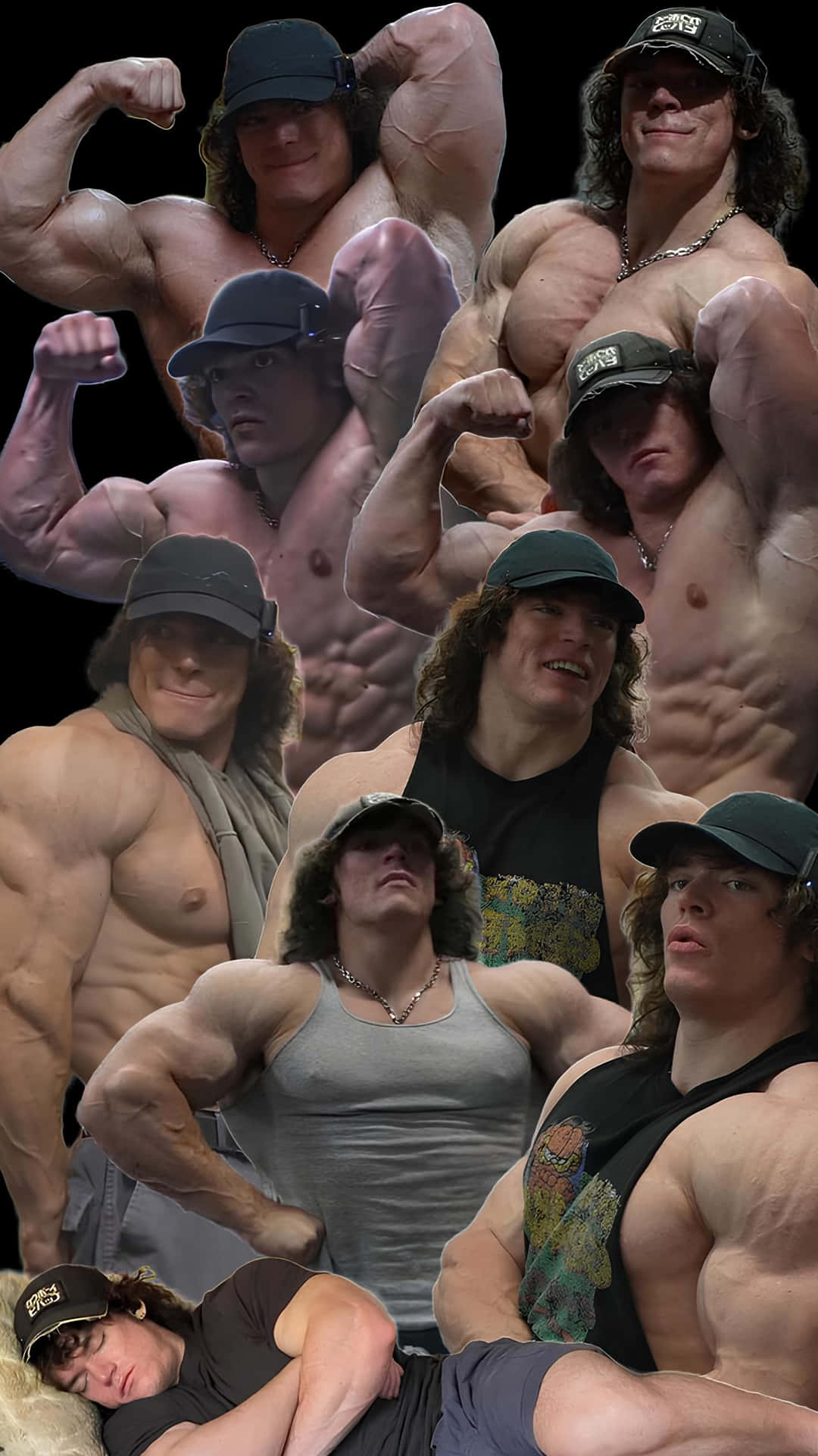 Muscle Man Montage Wallpaper