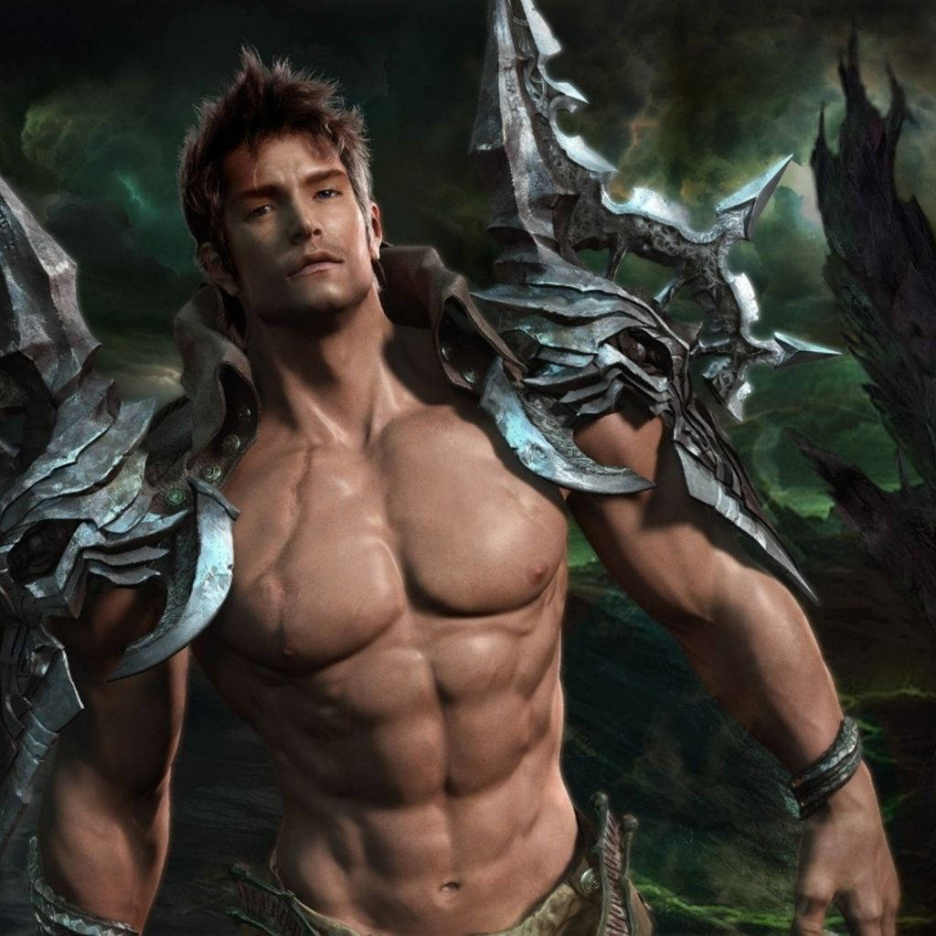 Muscle Man Video Game Character Wallpaper