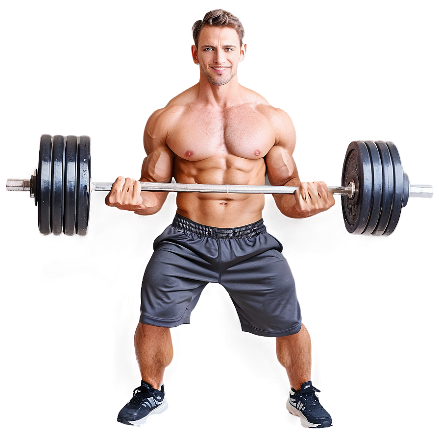 Muscle Man With Barbell Png Tyl32 PNG