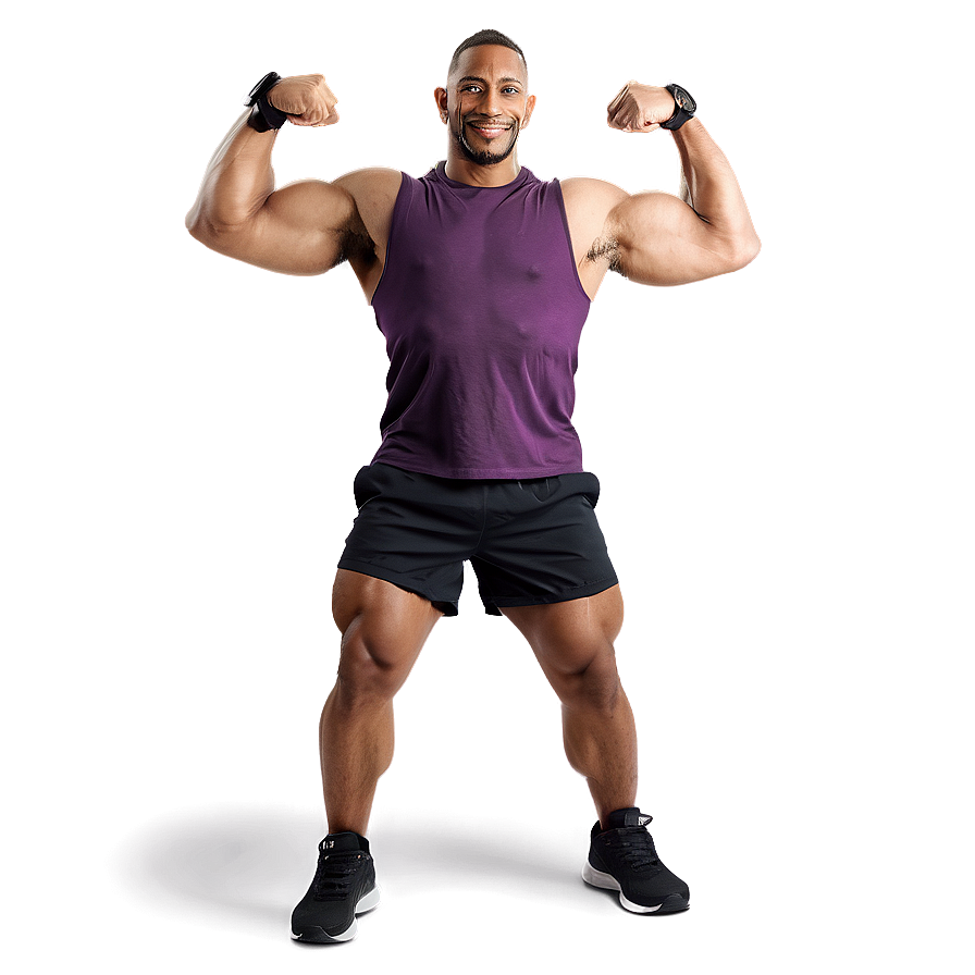 Muscle Man Workout Png 06252024 PNG