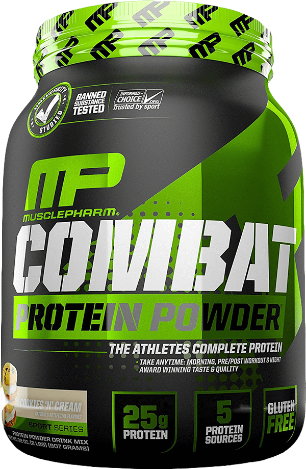 Muscle Pharm Combat Protein Powder Container PNG