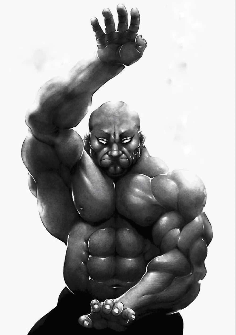 Pose De Personnage Anime Musclé Fond d'écran