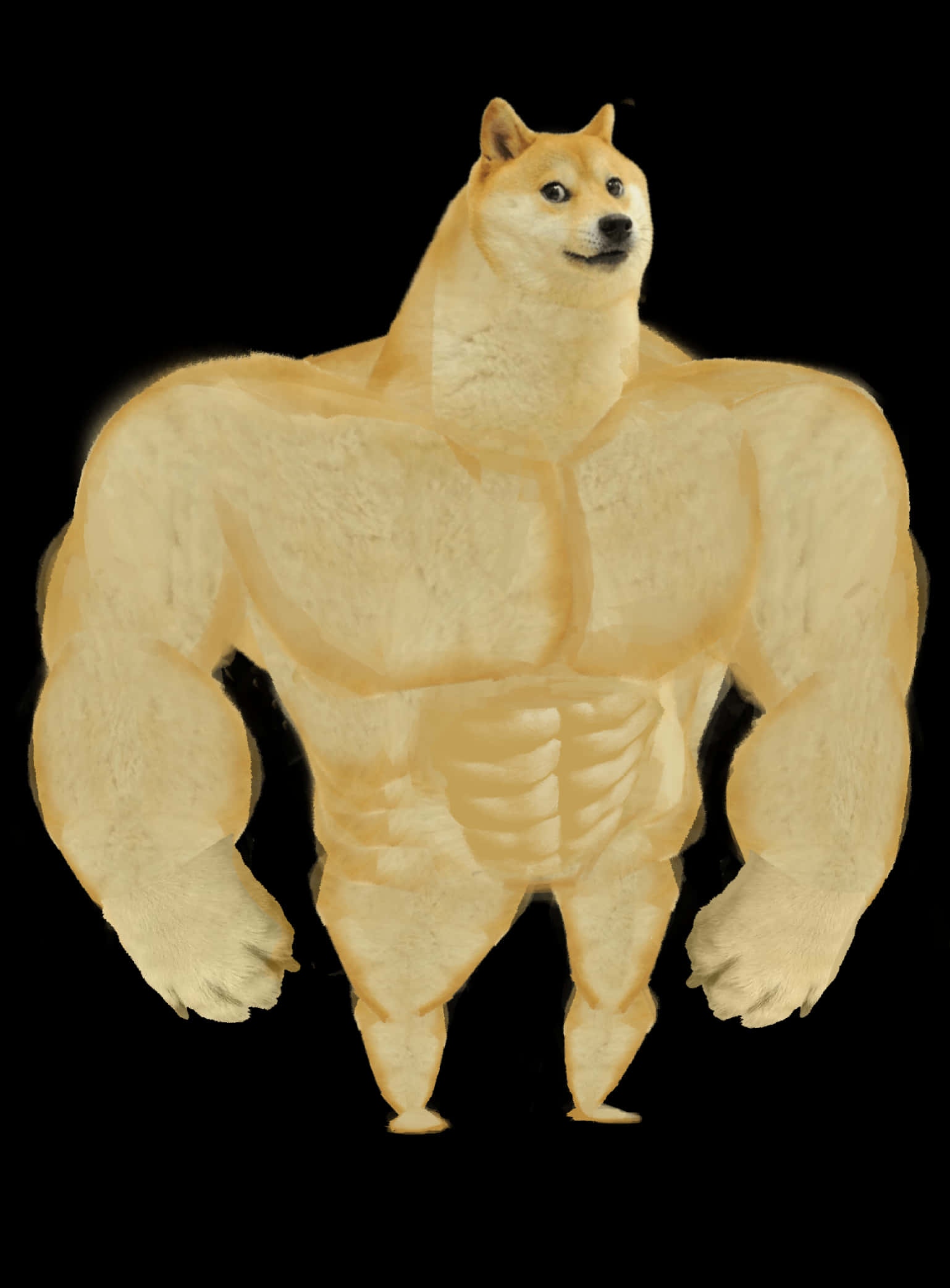 Muscled Doge Meme PNG