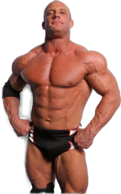 Muscled Wrestler Pose PNG