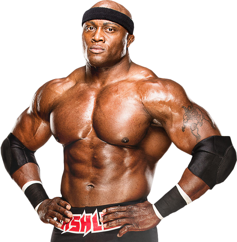 Muscled_ Athlete_in_ Wrestling_ Attire PNG