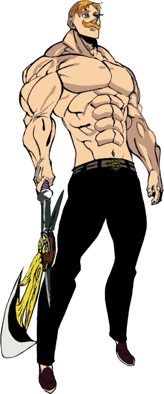 Muscular Animated Characterwith Axe PNG