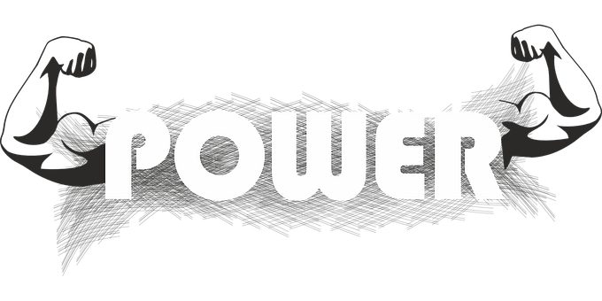 Muscular Arms Power Graphic PNG