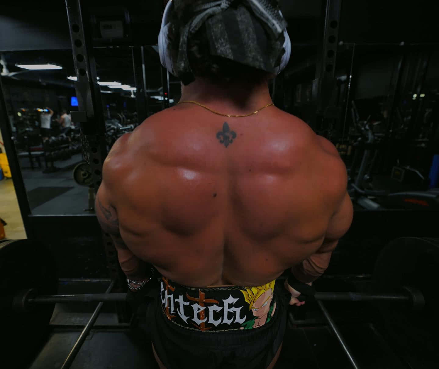 Muscular Back Workout Session Wallpaper