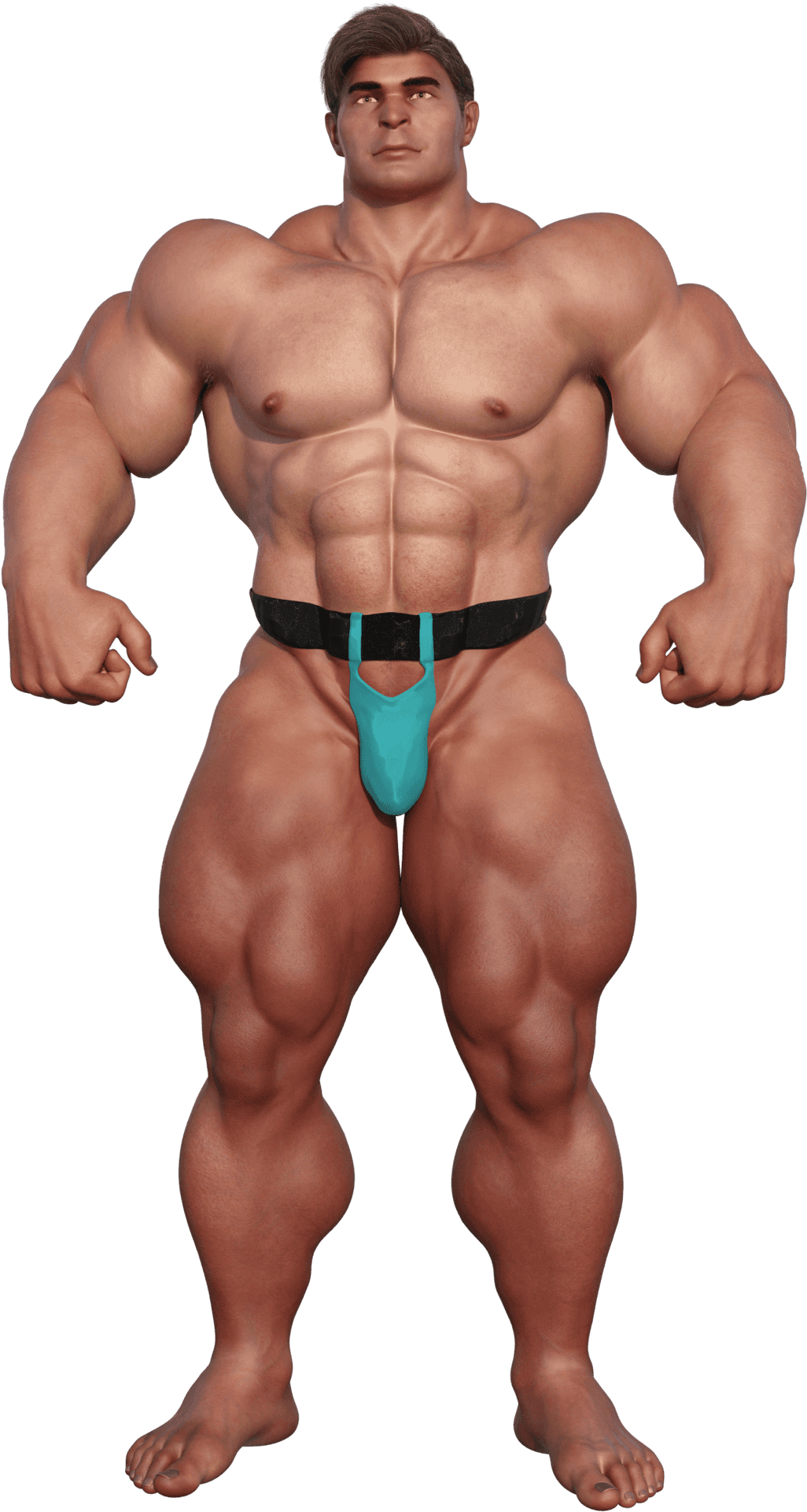 Muscular Bodybuilder Pose PNG