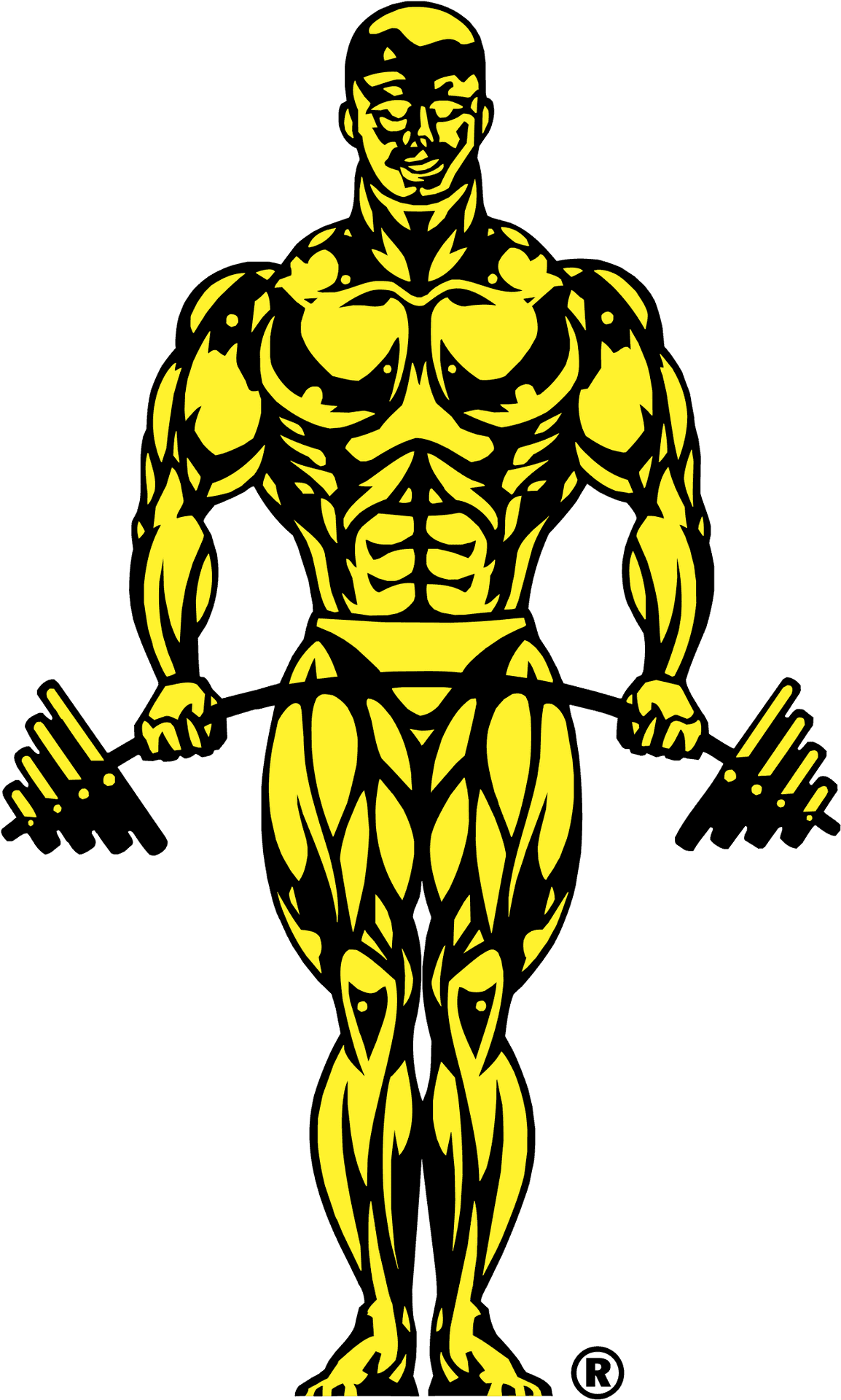 Muscular Figure Gym Logo PNG