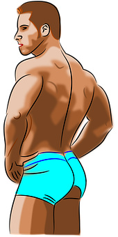Muscular Man Illustration PNG