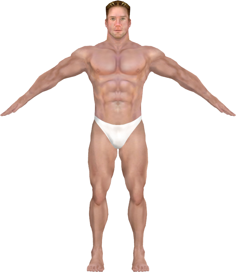 Muscular Man Posingin Underwear PNG