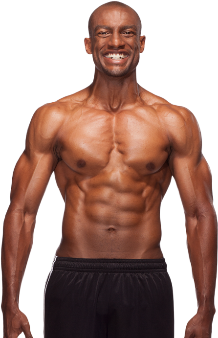 Muscular Man Smiling Portrait PNG