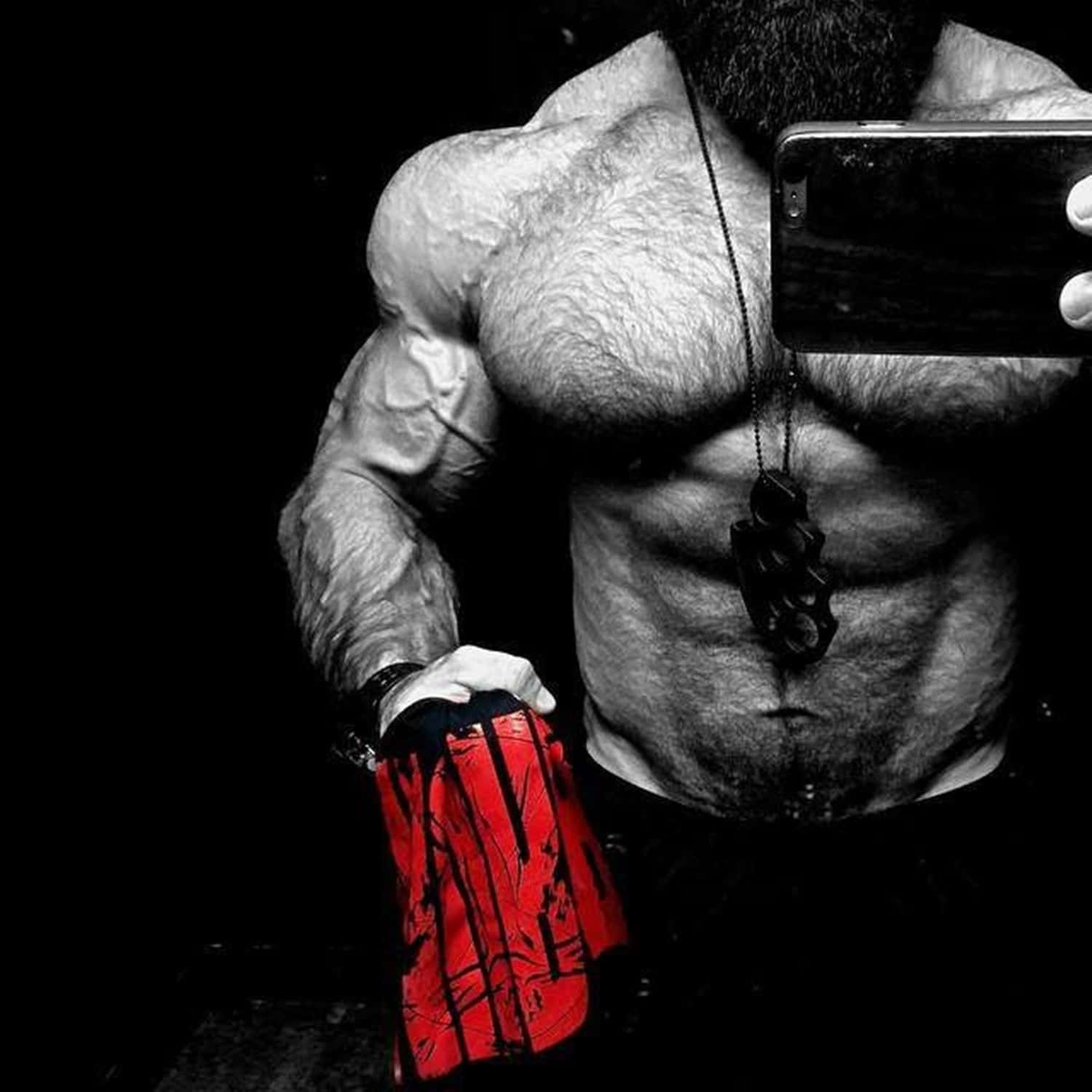 Muscular_ Man_ Taking_ Selfie_in_ Mirror.jpg Wallpaper