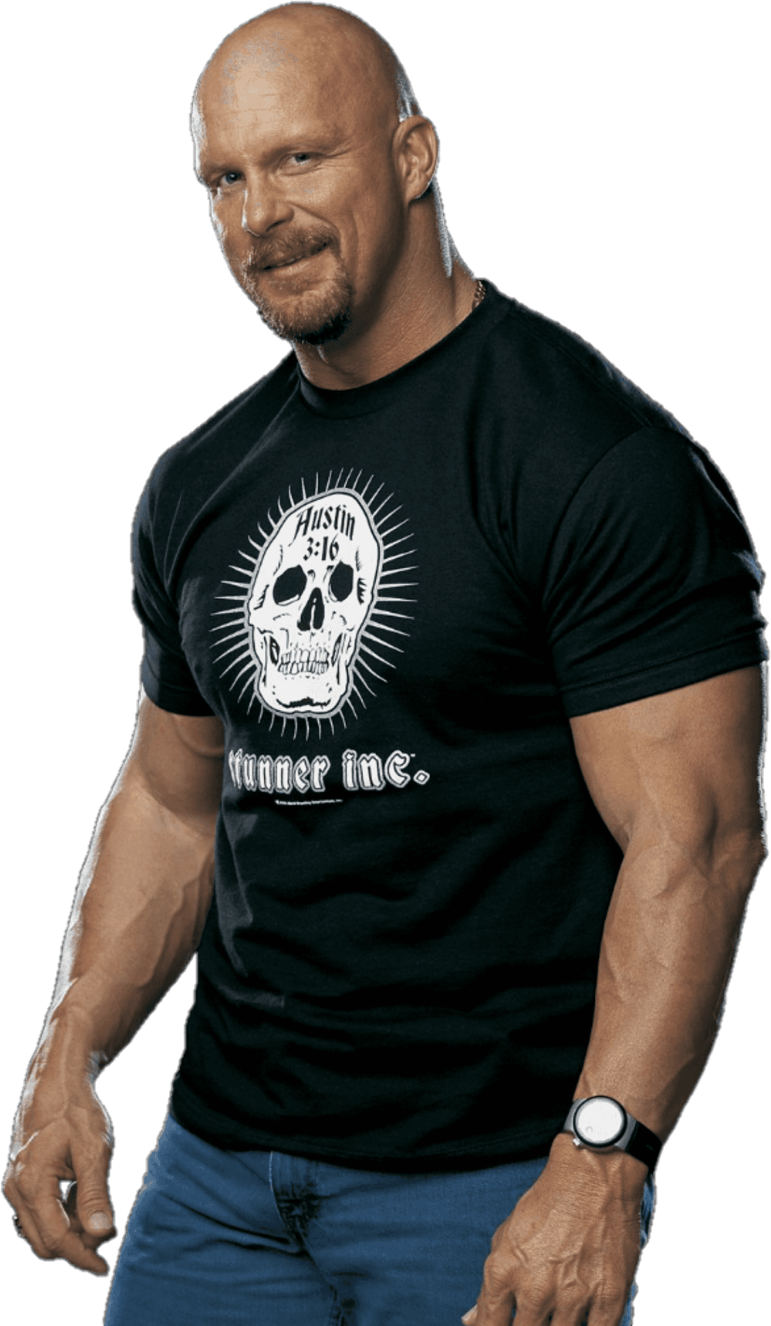 Muscular Manin Black Shirt PNG