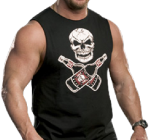 Muscular Manin Skull Tank Top PNG