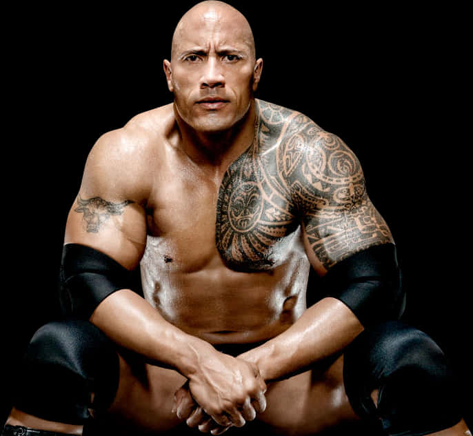 Muscular Manwith Tattoos PNG