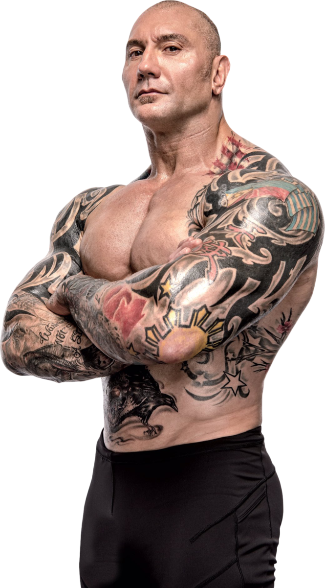 Muscular Tattooed Man Crossed Arms PNG