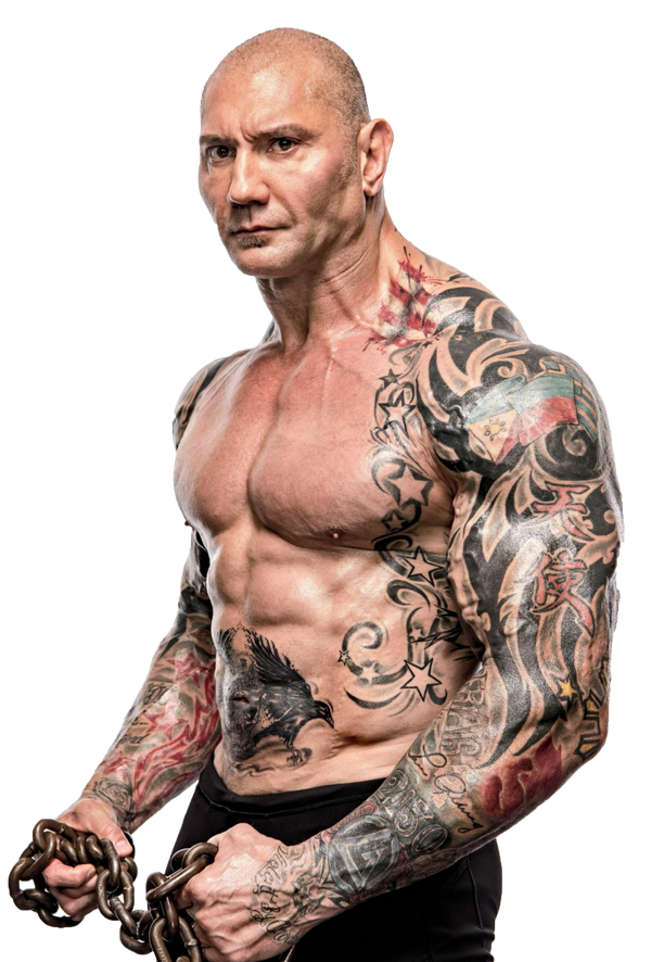 Muscular Tattooed Manwith Chain PNG