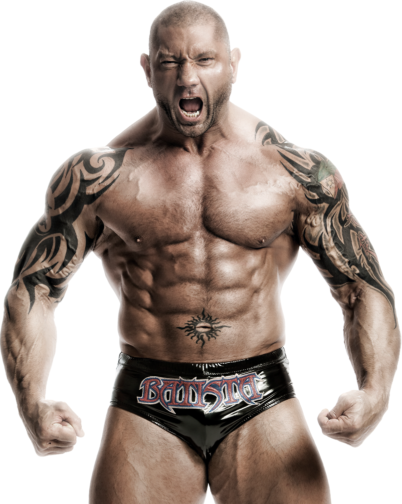 Muscular Wrestler Batista Pose PNG