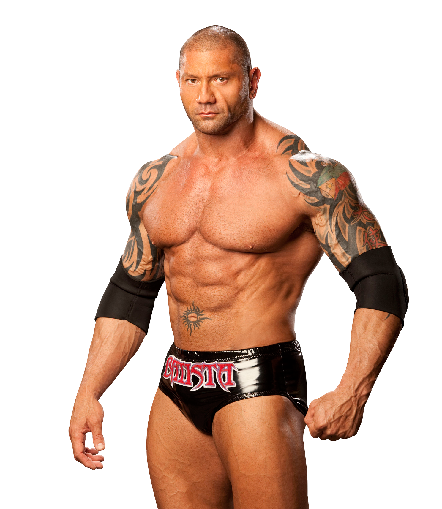 Muscular Wrestler Batista Pose PNG